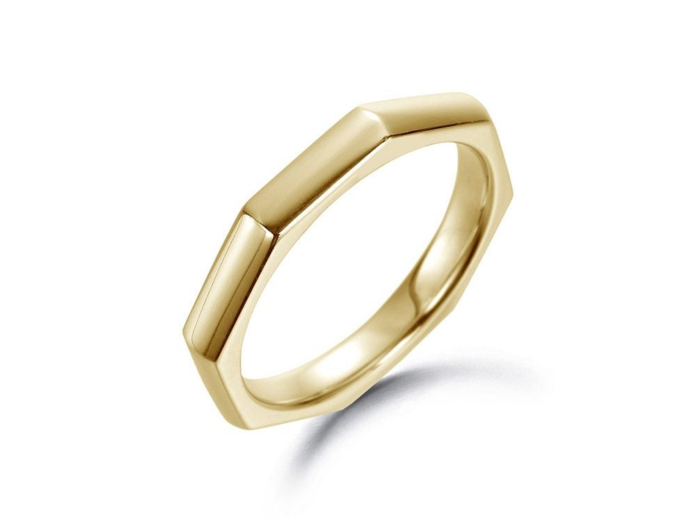♡*♡様 ゴールド 八角形リング e.m. 18k ５号サイズ K18イエローゴールド シグネットリング 八角型 | 高品質 金・プラチナ
